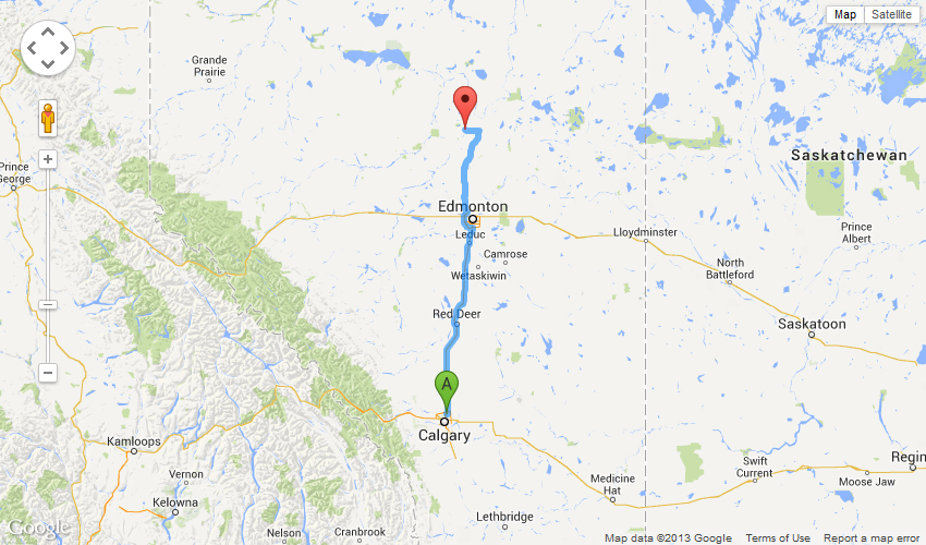 Driving Directions from Calgary